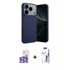 ieg™ iPhone 17 Pro Max Kılıf Kozmos Yansıma Özel Seri - Siyah Bilvis 3X AR HD Cam Ekran Koruyucu + Bilvis Titan Kamera Lens - TU