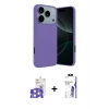 ieg™ iPhone 17 Pro Max Kılıf Kozmos Yansıma Özel Seri - Siyah Bilvis 3X AR HD Cam Ekran Koruyucu + Bilvis Titan Kamera Lens - GS