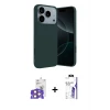 ieg™ iPhone 17 Pro Max Kılıf Kozmos Yansıma Özel Seri - Siyah Bilvis 3X AR HD Cam Ekran Koruyucu + Bilvis Titan Kamera Lens - TU