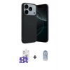 ieg™ iPhone 17 Pro Max Kılıf Kozmos Yansıma Özel Seri - Siyah Joko Magic 5D Cam + Bilvis Titan Kamera Lens - GS