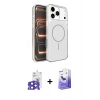 ieg™ iPhone 17 Pro Max Kılıf Kutup Doku Serisi - Siyah Bilvis 5in1 5D Magic Hayalet Cam Ekran Koruyucu + Bilvis Titan Kamera Lens - LT