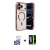 ieg™ iPhone 17 Pro Max Kılıf Nova Işık Özel Seri - Siyah 360 Mat Full Body Arka Koruyucu + Bilvis Titan Kamera Lens - TU
