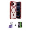 ieg™ iPhone 17 Pro Max Kılıf Nova Işık Özel Seri - Siyah 360 Mat Full Body Arka Koruyucu + Bilvis Titan Kamera Lens - TU