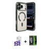 ieg™ iPhone 17 Pro Max Kılıf Nova Işık Özel Seri - Siyah 360 Mat Full Body Arka Koruyucu + Bilvis Titan Kamera Lens - TU