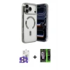 ieg™ iPhone 17 Pro Max Kılıf Nova Işık Özel Seri - Siyah 360 Mat Full Body Arka Koruyucu + Bilvis Titan Kamera Lens - TU