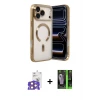 ieg™ iPhone 17 Pro Max Kılıf Nova Işık Özel Seri - Siyah 360 Mat Full Body Arka Koruyucu + Bilvis Titan Kamera Lens - TU