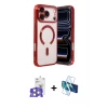 ieg™ iPhone 17 Pro Max Kılıf Nova Işık Özel Seri - Siyah 3D Antistatik Seramik Nano Ekran Koruyucu + Bilvis Titan Kamera Lens - GS