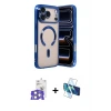 ieg™ iPhone 17 Pro Max Kılıf Nova Işık Özel Seri - Siyah 3D Antistatik Seramik Nano Ekran Koruyucu + Bilvis Titan Kamera Lens - GS