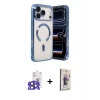 ieg™ iPhone 17 Pro Max Kılıf Nova Işık Özel Seri - Siyah Bilvis 3D Cam Ekran Koruyucu + Bilvis Titan Kamera Lens - LT