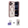 ieg™ iPhone 17 Pro Max Kılıf Nova Işık Özel Seri - Siyah Bilvis 3D Cam Ekran Koruyucu + Bilvis Titan Kamera Lens - LT