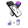 ieg™ iPhone 17 Pro Max Kılıf Nova Yansıma Serisi - Siyah Bilvis 5in1 3D Magic Cam Ekran Koruyucu + Bilvis Titan Kamera Lens - GS