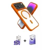 ieg™ iPhone 17 Pro Max Kılıf Nova Yansıma Serisi - Siyah Bilvis 5in1 5D Magic Hayalet Cam Ekran Koruyucu + Bilvis Titan Kamera Lens - LT