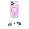 ieg™ iPhone 17 Pro Max Kılıf Pusula Form Özel Seri - Siyah 3D Antistatik Seramik Nano Ekran Koruyucu + Bilvis Titan Kamera Lens - TU
