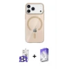 ieg™ iPhone 17 Pro Max Kılıf Pusula Form Özel Seri - Siyah Bilvis 5in1 3D Magic Cam Ekran Koruyucu + Bilvis Titan Kamera Lens - NLGY