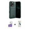 ieg™ iPhone 17 Pro Max Kılıf Vadi Çizgi Prime - Şeffaf Pasifik Cam Ekran Koruyucu + Bilvis Titan Kamera Lens - TU
