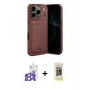 ieg™ iPhone 17 Pro Max Kılıf Vadi Çizgi Prime - Siyah Joko Magic 5D Hayalet Cam + Bilvis Titan Kamera Lens - GS