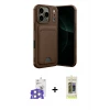 ieg™ iPhone 17 Pro Max Kılıf Vadi Çizgi Prime - Siyah Joko Magic 5D Hayalet Cam + Bilvis Titan Kamera Lens - GS