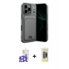 ieg™ iPhone 17 Pro Max Kılıf Vadi Çizgi Prime - Siyah Joko Magic 5D Hayalet Cam + Bilvis Titan Kamera Lens - GS