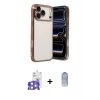 ieg™ iPhone 17 Pro Max Kılıf Vadi Minimal - Siyah Joko Magic 5D Cam + Bilvis Titan Kamera Lens - GS