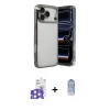 ieg™ iPhone 17 Pro Max Kılıf Vadi Minimal - Siyah Joko Magic 5D Cam + Bilvis Titan Kamera Lens - GS