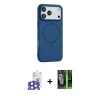 ieg™ iPhone 17 Pro Max Kılıf Yankı Form Serisi - Şeffaf 360 Full Body Arka Koruyucu + Bilvis Titan Kamera Lens - NLGY