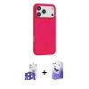 ieg™ iPhone 17 Pro Max Kılıf Yankı Form Serisi - Siyah Bilvis 5in1 5D Magic Hayalet Cam Ekran Koruyucu + Bilvis Titan Kamera Lens - LT