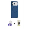 ieg™ iPhone 17 Pro Max Kılıf Yankı Form Serisi - Siyah Joko Magic 5D Hayalet Cam + Bilvis Titan Kamera Lens - NLGY