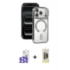ieg™ iPhone 17 Pro Max Kılıf Zirve Doku Prime - Siyah Joko Magic 5D Hayalet Cam + Bilvis Titan Kamera Lens - GS