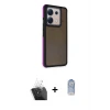 ieg™ Redmi Note 13 Pro 4G Kılıf Eksen Işık - Siyah Joko Magic 5D Cam + Kamera Lens Koruma Cam - SF