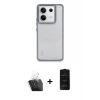 ieg™ Redmi Note 13 Pro 4G Kılıf Nova Işık Serisi - Siyah 6D Antistatik Mat Seramik Hayalet Nano Ekran Koruyucu + Kamera Lens Koruma Cam - SF