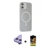 iPhone 11 Kılıf Çekirdek Modern Prime - Siyah Buffer Cam Ekran Koruyucu + Raze Metal Kamera Lens - MR
