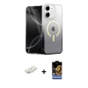 iPhone 11 Kılıf Eksen Minimal Özel Seri - Siyah Buffer Hayalet Cam Ekran Koruyucu + Renkli Kamera Lens Koruma Cam - YL