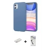 iPhone 11 Kılıf Kozmos Yansıma Özel Seri - Şeffaf Uv Polymer Nano Ekran Koruyucu + Renkli Kamera Lens Koruma Cam - PE