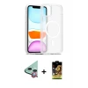 iPhone 11 Kılıf Siluet Minimal Prime - Siyah Buffer Cam Ekran Koruyucu + Raze Metal Kamera Lens - KI