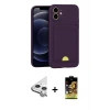 iPhone 11 Kılıf Vadi Çizgi Prime - Siyah Buffer Cam Ekran Koruyucu + Raze Metal Kamera Lens - GS