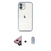 iPhone 11 Kılıf Vadi Minimal - Siyah Joko Magic 5D Cam + Raze Metal Kamera Lens - SH