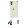 iPhone 11 Kılıf Vadi Minimal - Siyah Joko Magic 5D Cam + Raze Metal Kamera Lens - SH