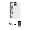 iPhone 11 Kılıf Yankı Form Serisi - Siyah Buffer Cam Ekran Koruyucu + Pers Alüminyum Kamera Lens - LT
