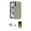 iPhone 11 Kılıf Yankı Form Serisi - Siyah Buffer Cam Ekran Koruyucu + Pers Alüminyum Kamera Lens - LT