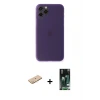 iPhone 11 Pro Max Kılıf Yadigar Yansıma Serisi - Siyah 360 Mat Full Body Arka Koruyucu + Renkli Kamera Lens Koruma Cam - SI