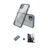 iPhone 12 Mini Kılıf Nova Asil Özel Seri - Şeffaf Temperli Cam Ekran Koruyucu + Shine Kamera Lens Koruma Cam - PE