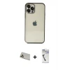 iPhone 12 Pro Kılıf Vadi Minimal - Şeffaf Uv Polymer Nano Ekran Koruyucu + Rainbow Kamera Lens Koruma Cam - GD