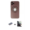 iPhone 12 Pro Max Kılıf Eksen Klasik Prime - Şeffaf Temperli Cam Ekran Koruyucu + Renkli Kamera Lens Koruma Cam - TU
