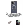 iPhone 12 Pro Max Kılıf Eksen Özel Seri - Şeffaf Temperli Cam Ekran Koruyucu + Shine Kamera Lens Koruma Cam - SABE