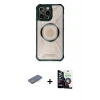 iPhone 12 Pro Max Kılıf Kutup Modern - Şeffaf Temperli Cam Ekran Koruyucu + Renkli Kamera Lens Koruma Cam - MI