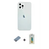 iPhone 12 Pro Max Kılıf Nova Çizgi - Siyah Polymer Nano Ekran Koruyucu + Shine Kamera Lens Koruma Cam - GI