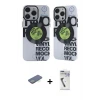 iPhone 12 Pro Max Kılıf Nova Doku Koleksiyonu - Şeffaf Uv Polymer Nano Ekran Koruyucu + Renkli Kamera Lens Koruma Cam - YL