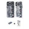 iPhone 12 Pro Max Kılıf Nova Doku Koleksiyonu - Şeffaf Uv Polymer Nano Ekran Koruyucu + Renkli Kamera Lens Koruma Cam - YL