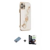 iPhone 12 Pro Max Kılıf Nova Işık Prime - Şeffaf Temperli Cam Ekran Koruyucu + Shine Kamera Lens Koruma Cam - GI