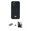 iPhone 12 Pro Max Kılıf Vadi Çizgi Prime - Şeffaf Temperli Cam Ekran Koruyucu + Renkli Kamera Lens Koruma Cam - MI